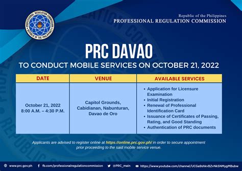 prc davao online appointment